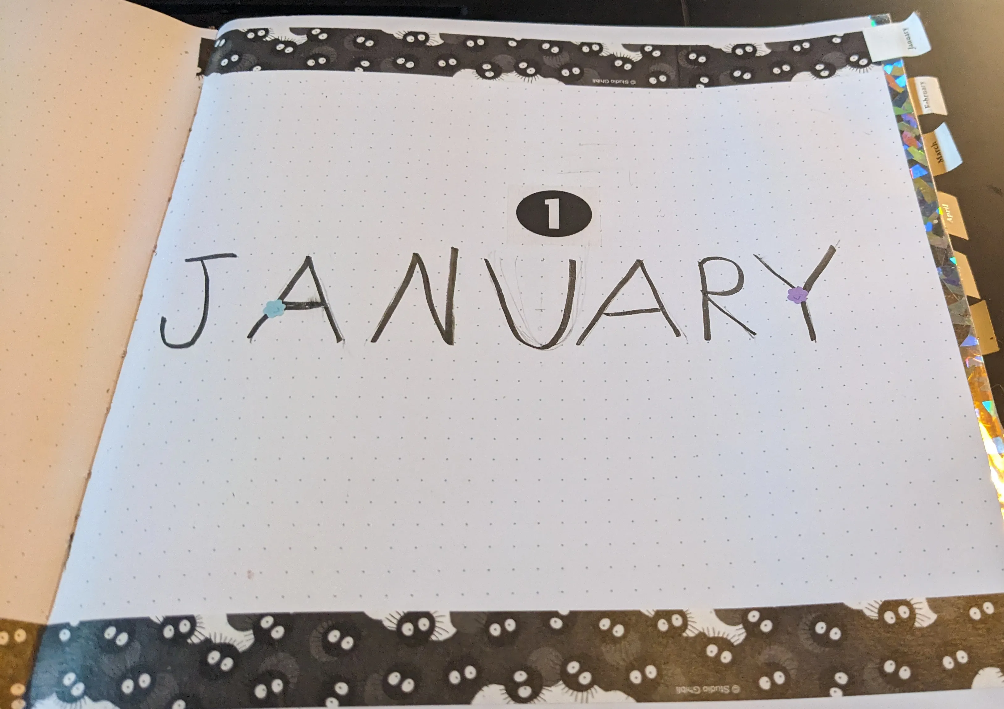 The page for each month